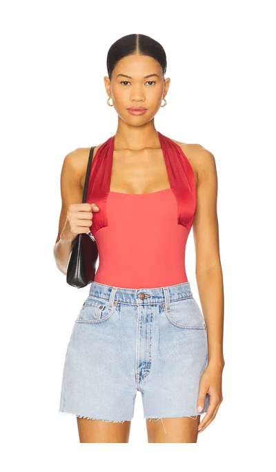 Free People X Revolve Get It Done Halter Top In Red