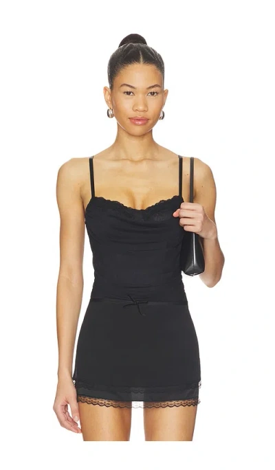 Free People X Revolve Hard Launch Corset Bodysuit In Black