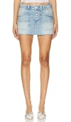 Free People X Revolve Izzie Denim Mini Skirt In Cloud Dancer