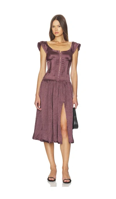 Free People Midi-kleid Loveday In Purple