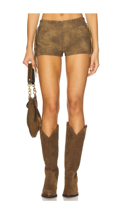 Free People X Revolve Nova Fringe Short In Brown