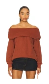 Free People X Revolve Off Chill Sweater In Brown