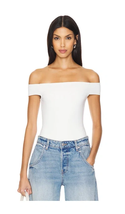 Free People X Revolve Off To The Races Bodysuit In White
