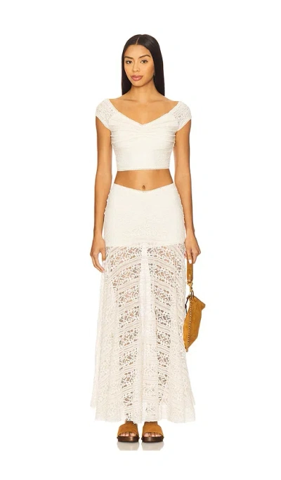Free People X Revolve Oh So Sweet Lace Set In White