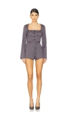 Free People X Revolve Paloma Romper In Charcoal