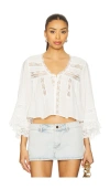 Free People X Revolve Rosa Ruffle Top