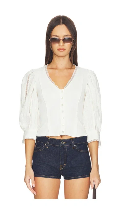 Free People X Revolve Summer Lace Blouse In White