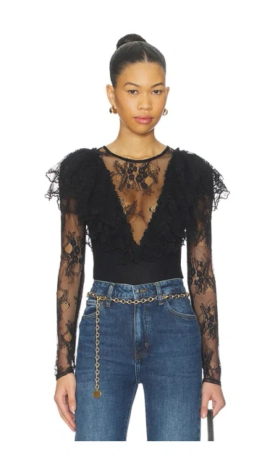 Free People X Revolve Sunday Candy Bodysuit In Black