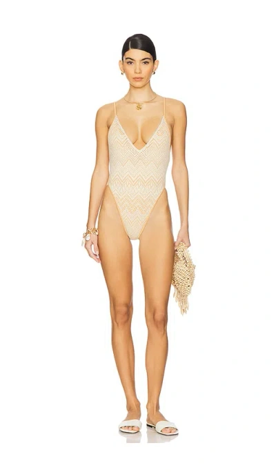 Free People X Revolve X Free-est Crochet Amber One Piece In Sand