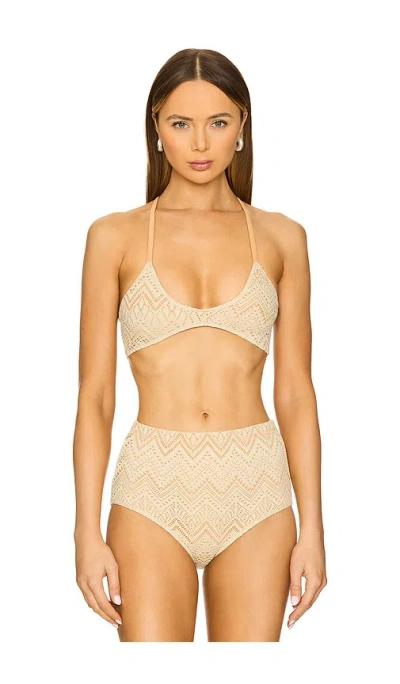 Free People X Revolve X Free-est Crochet Misty Crop Top In Sand