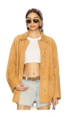 Free People Annalise Suede Jacket In Brown