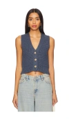 Free People We The Free Ava Vest In 复古靛蓝色
