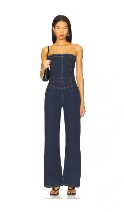 Free People X We The Free Beckett Jumpsuit In Blue