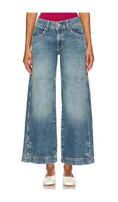 Free People X We The Free Benji Relaxed Wide Leg In Salt Of The Earth