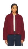 Free People X We The Free Blair Faux Suede Jacket In Red