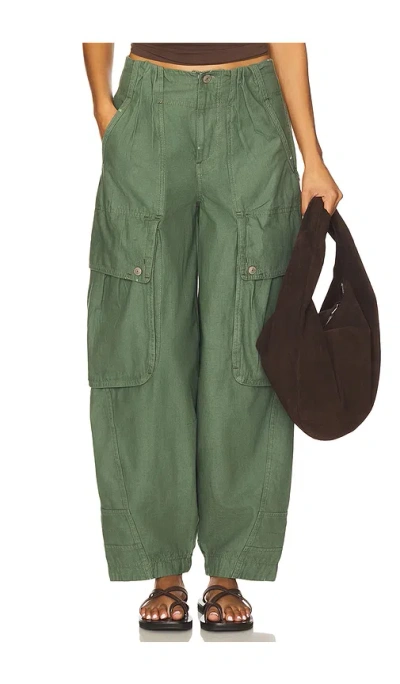 Free People X We The Free Brentwood Slouch Trouser In Green