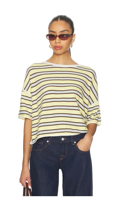 Free People X We The Free Clean Rugby Tee In Yellow