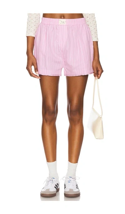 Free People X We The Free Day To Day Boxer Short In Pink