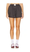 Free People X We The Free Day To Day Solid Boxer In Black