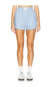 Free People X We The Free Day To Day Solid Boxer In Placid Blue