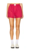 Free People Day To Day Boxer Shorts In 레드 콤보