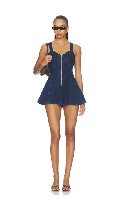 Free People X We The Free Delancey Flare Romper In Blue