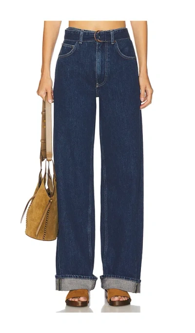 Free People X We The Free East Bay Cuffed Wide Leg In Blue