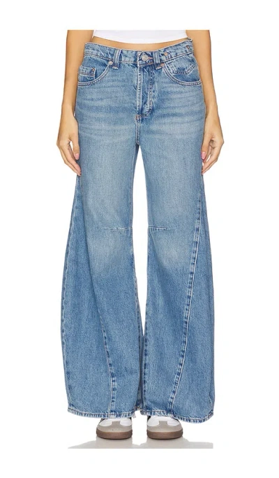 Free People X We The Free Eden High Slouchy Wide Leg In Blue
