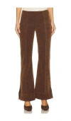 Free People X We The Free Glow Up Pant Suede In Brown