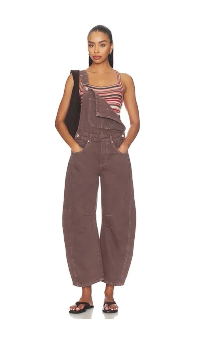 Free People X We The Free Good Luck Overall In Brown