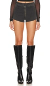 Free People Honeycomb Denim Micro Shorts In Graphite
