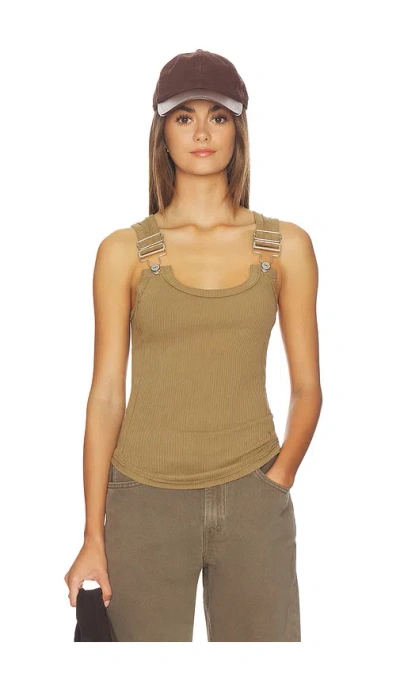 Free People X We The Free Jamie Buckle Tank In Green