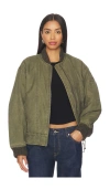 Free People X We The Free Jax Washed Bomber In Green