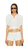 Free People X We The Free Little Cloud Shirt In Clean Ivory