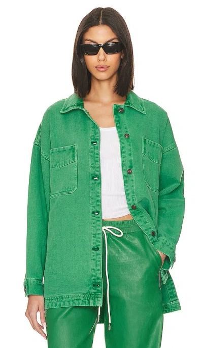 Free People X We The Free Madison City Twill Jacket In 黄绿色