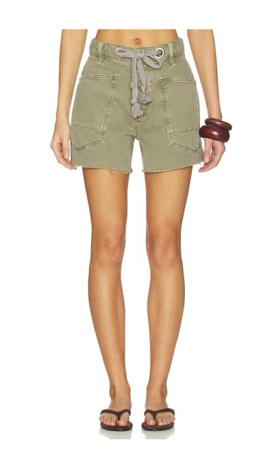 Free People X We The Free Moxie Shorts In Green