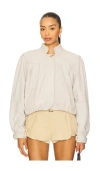 Free People X We The Free Nimbus Suede Jacket In Gray