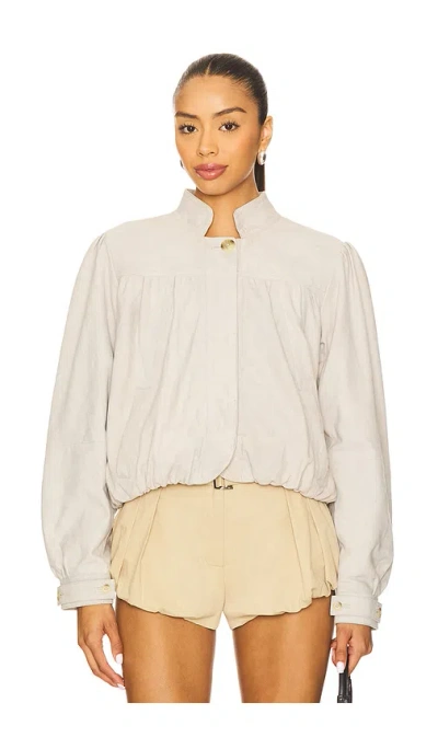 Free People X We The Free Nimbus Suede Jacket In Gray