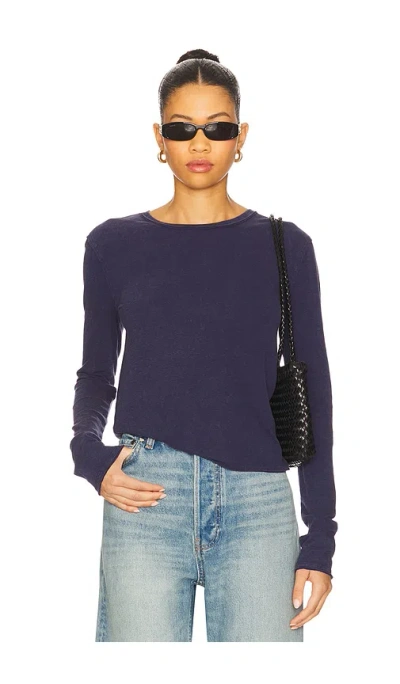 Free People X We The Free Nova Tee Long Sleeve In Blue