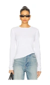 Free People X We The Free Nova Tee Long Sleeve In White