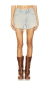 Free People X We The Free Now Or Never Denim Short In Well Worn