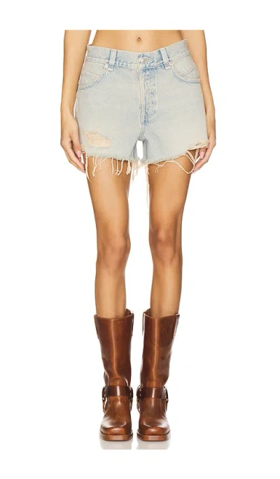 Free People X We The Free Now Or Never Denim Short In Well Worn