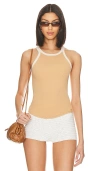 Free People Only 1 Cotton Ringer Tank In Iced Coffee Combo