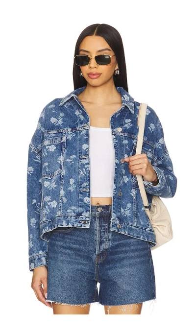 Free People X We The Free Opal Swing Denim Jacket In Fallen Daisy