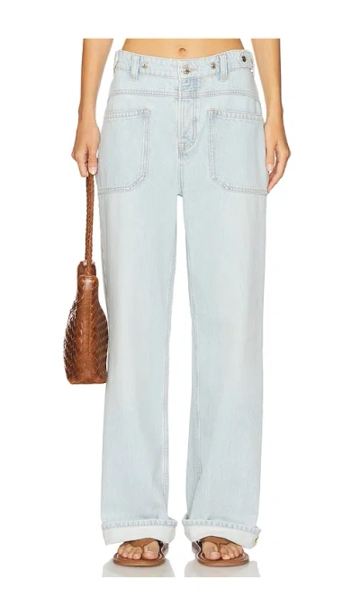 Free People X We The Free Palmer Cuffed Wide Leg In Blue