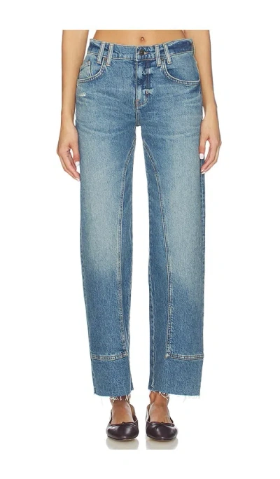 Free People X We The Free Risk Taker Mid-rise Straight In Blue