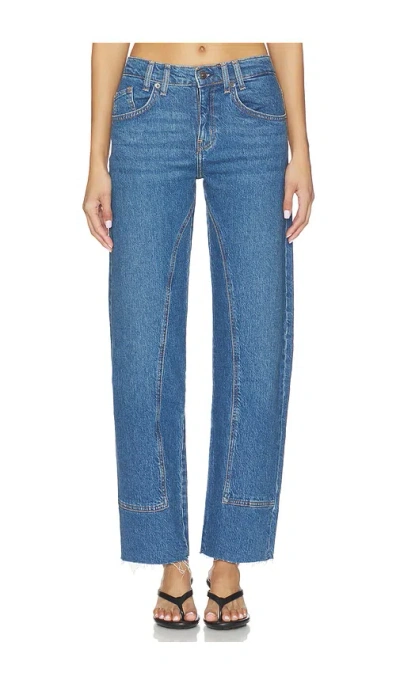 Free People X We The Free Risk Taker Mid-rise Straight In Blue
