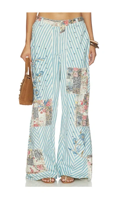 Free People X We The Free Runyon Patched Pant In Blue