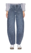 Free People Sugar And Spice Barrel Jeans In Beatrix Indigo In Beatrix Indigo