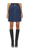 Free People X We The Free Suzy Denim Midi Skirt In Blue
